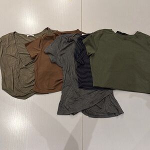 Set of Casual T-Shirts in Earth Tones